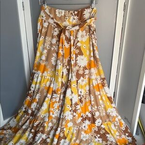 Cato tied wide leg bell plazzo pants vintage style stunning colors L